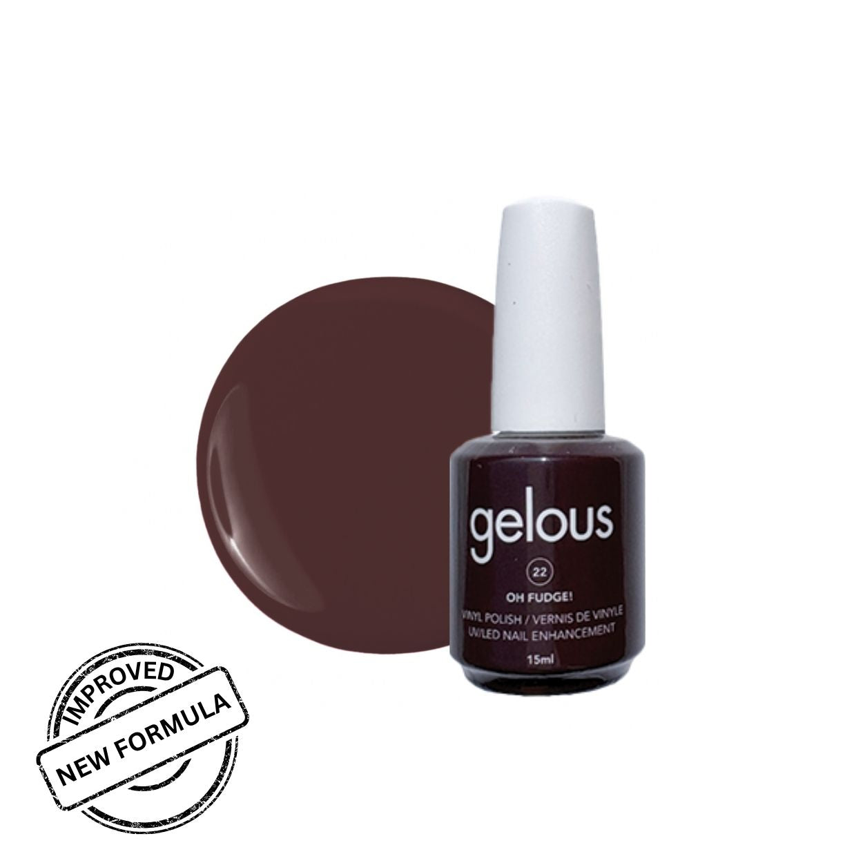 #22 GELOUS VINYL POLISH - OH FUDGE! 15ML/0.5OZ