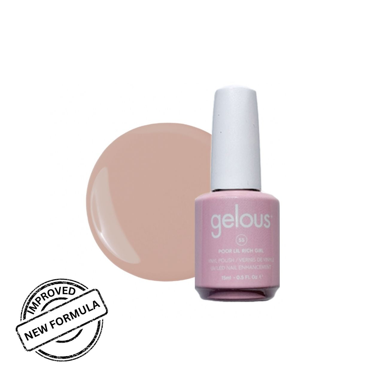 #055 GELOUS VINYL POLISH - POOR LIL' RICH GIRL 15ML/0.5OZ