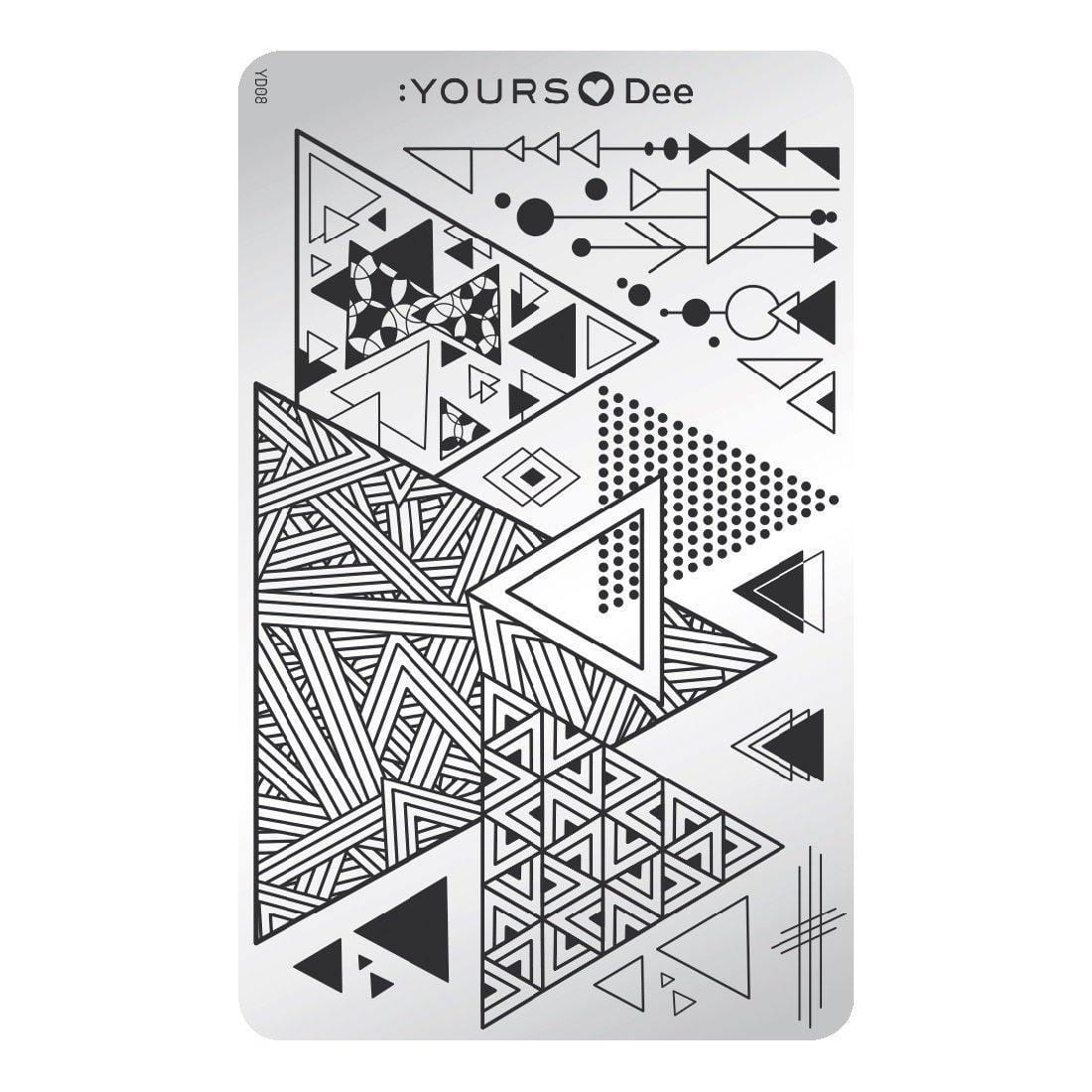 YOURS Loves Dee – Triangle Stamping Plate - Fanair Cosmetiques